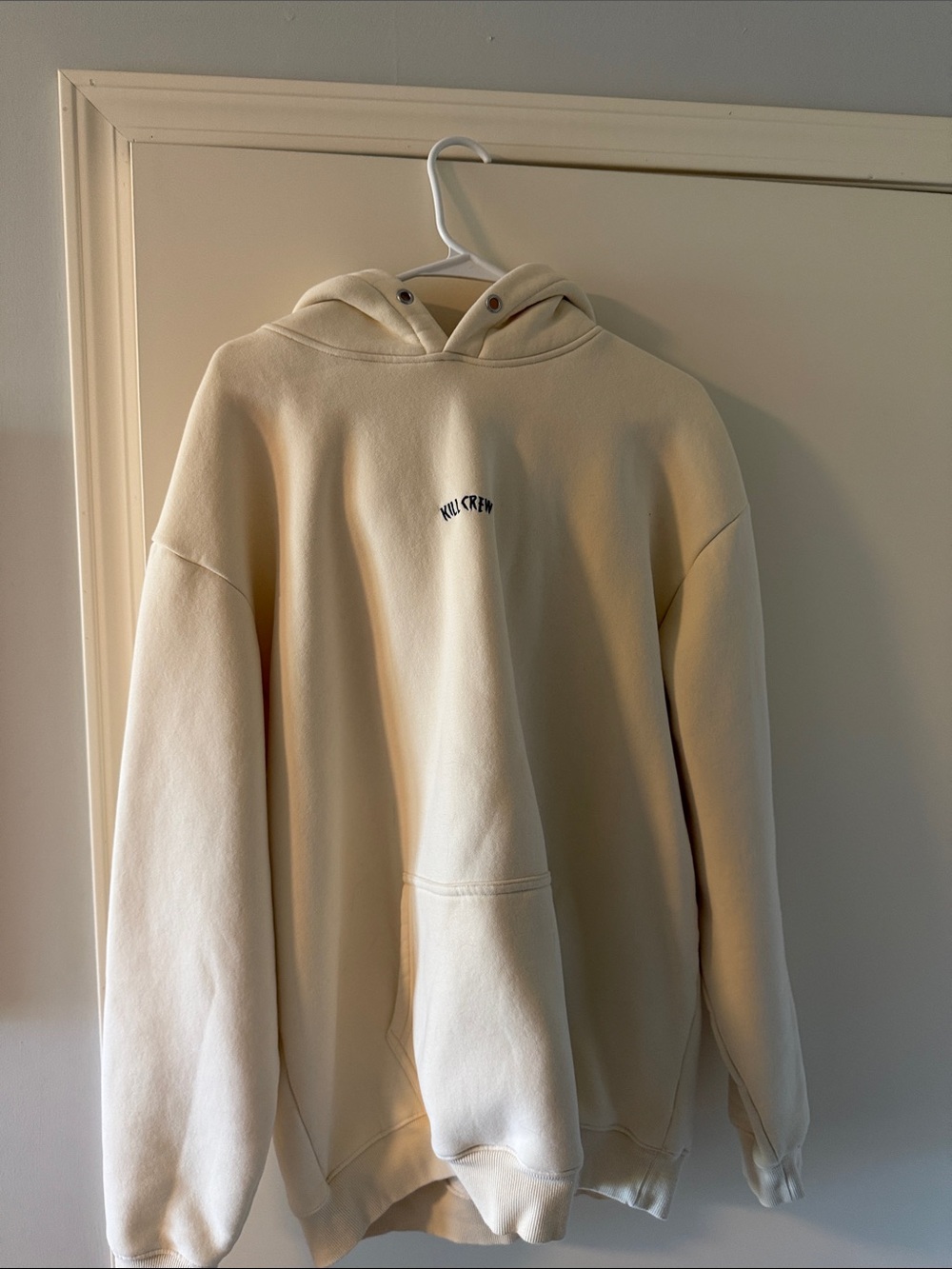 Kill Crew Oversized Lux Hoodie Cream Size L